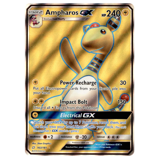 ampharos gx pokemon card (Full Art) (Holo) - Team Up Fx2 / M Ampharos GX - 059/052 -