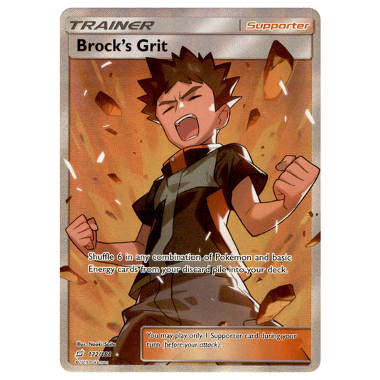 Pokemon - Sun & Moon - Team Up - Brock's Grit (Full Art) - 172/181 Pokemon - Sun & Moon - Team Up - Brock's Grit (Full Art) - 172/181