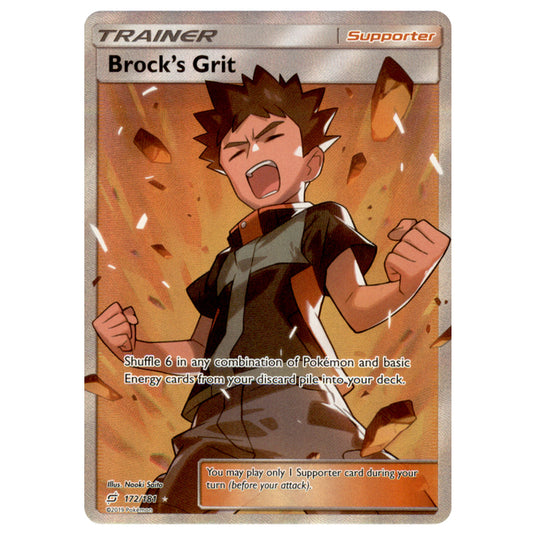 Pokemon - Sun & Moon - Team Up - Brock's Grit (Full Art) - 172/181