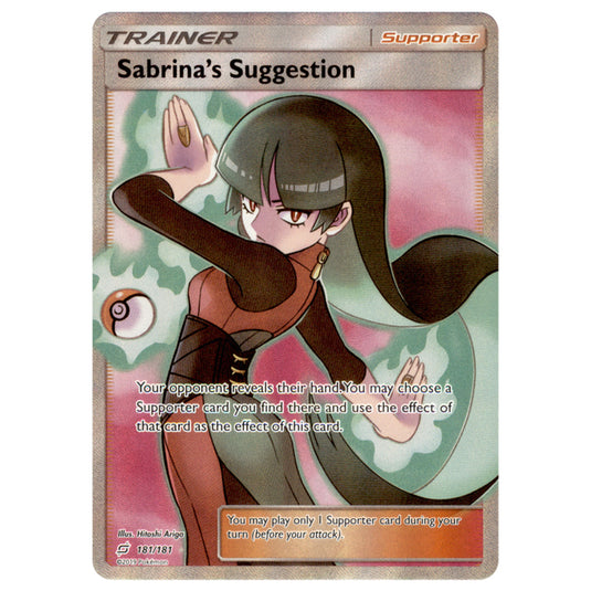 sabrina pokemon card full art Pokemon - Sun & Moon - Team Up - Sabrina's Suggestion (Full Art)