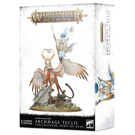 Warhammer Age of Sigmar - Lumineth Realm-lords - Archmage Teclis and Celennar, Spirit of Hysh