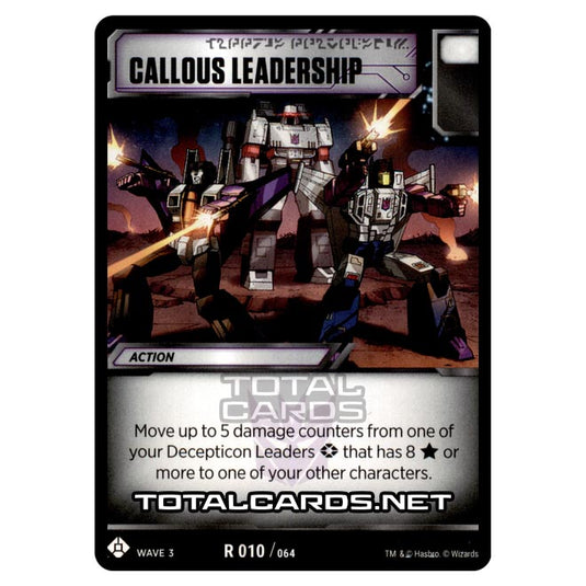 Transformers - War for Cybertron Siege I - Callous Leadership - R010