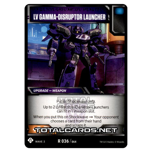 Transformers - War for Cybertron Siege I - LV Gamma-Disruptor Launcher - R036