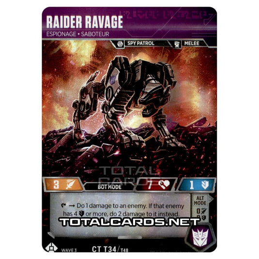 Transformers - War for Cybertron Siege I - Raider Ravage - UT034