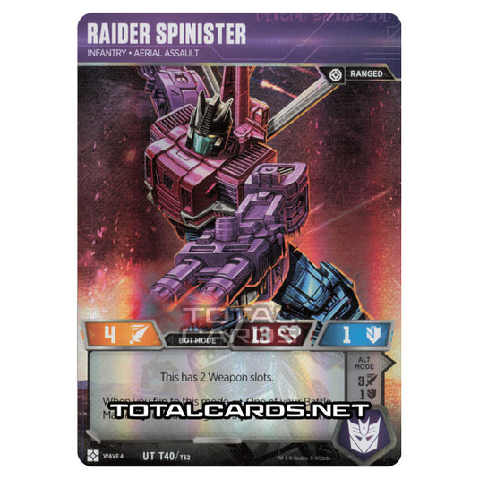 Transformers - War for Cybertron Siege II - Raider Spinister - CT040