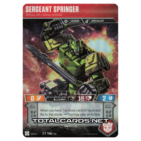 Transformers - War for Cybertron Siege II - Sergeant Springer - CT046