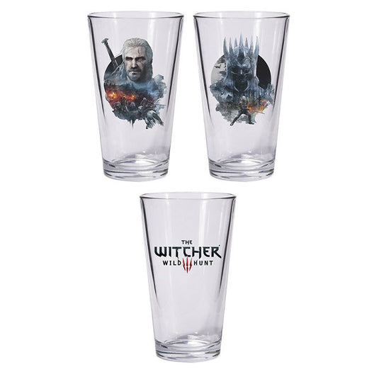 The Witcher 3 - Wild Hunt Pint Glass Set - Geralt and Eredin