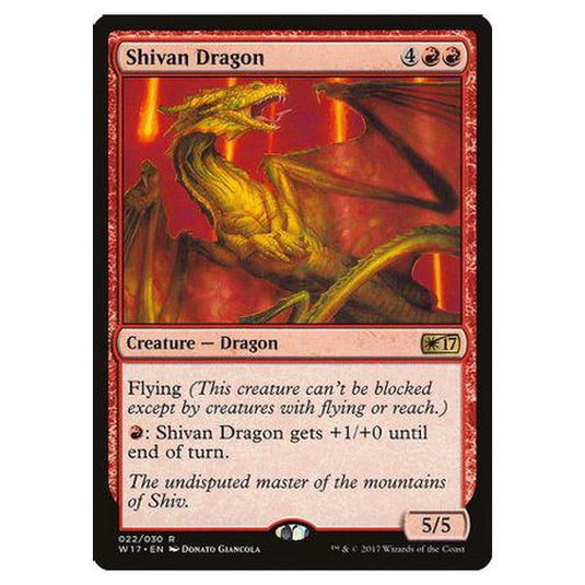 Magic the Gathering - Welcome Deck 2017 - Shivan Dragon - 022/030