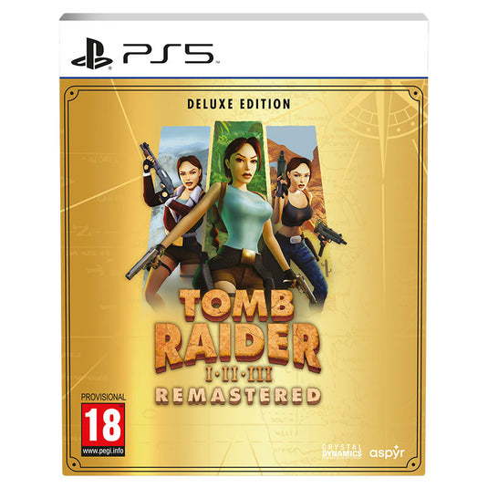 Tomb Raider I-III Remastered Deluxe Edition PS5 Front