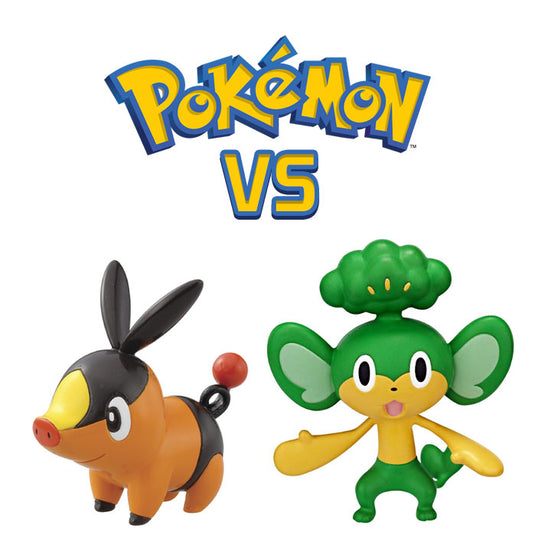 Pokemon - Tepig vs Pansage - 2" Figure Box