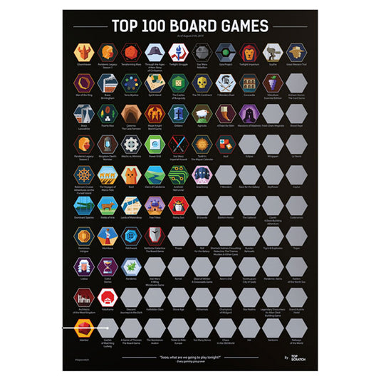 Board Game - Scratch-Off Poster - Top 100
