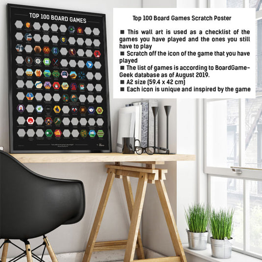 Board Game - Scratch-Off Poster - Top 100