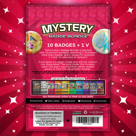 Pokemon - Mystery Badge Bundle - Guaranteed V Card