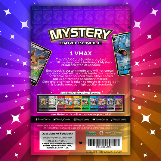 Pokemon - Mystery Card Bundle - Guaranteed VMAX Card! ☃️ 2x VMAX Cards!