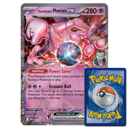 Pokemon - Team Rocket's Mewtwo ex - Oversized Card - SVP205