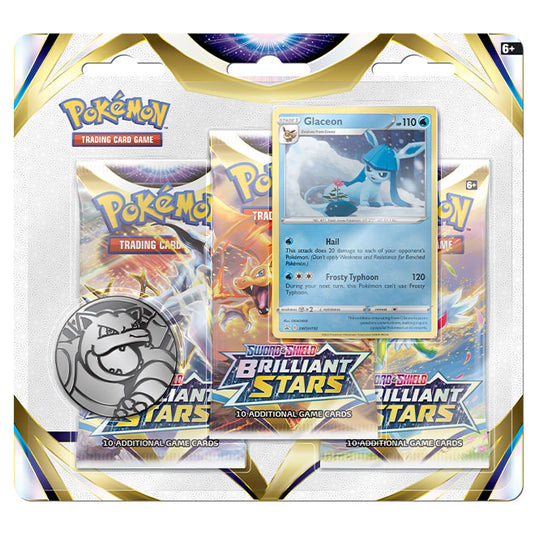 Pokemon - Sword & Shield - Brilliant Stars - 3 Pack Blister - Glaceon