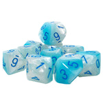 Chessex - Gemini - Pearl Turquoise-White/blue - Luminary Set of 10 d10s