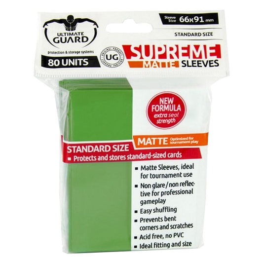 Ultimate Guard - 80 Supreme Sleeves - Green Matte