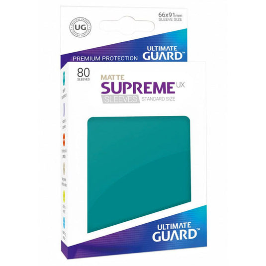 Ultimate Guard - Supreme UX Sleeves Standard Size Matte - Petrol (80 Sleeves)