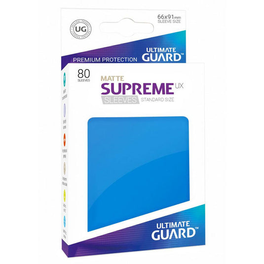 Ultimate Guard - Supreme UX Sleeves Standard Size Matte - Royal Blue (80 Sleeves)