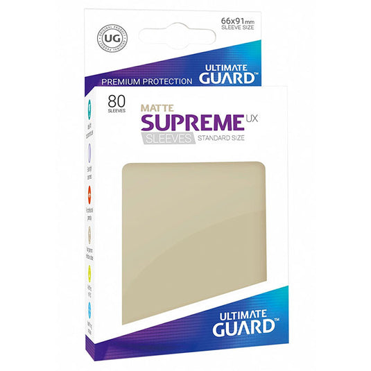 Ultimate Guard - Supreme UX Sleeves Standard Size Matte - Sand (80 Sleeves)