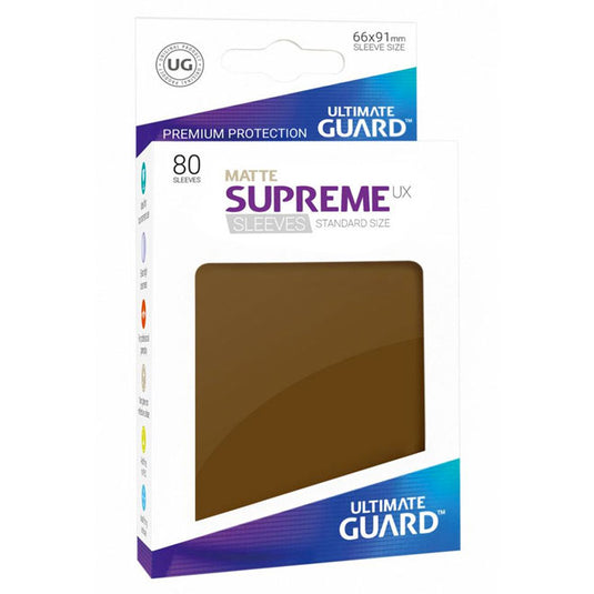 Ultimate Guard - Supreme UX Sleeves Standard Size Matte - Brown (80 Sleeves)