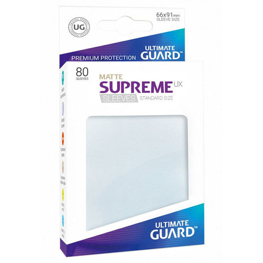 Ultimate Guard - Supreme UX Sleeves Standard Size Matte - Frosted (80 Sleeves)