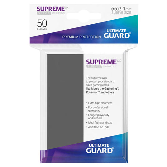 Ultimate Guard - Supreme UX Sleeves Standard Size - Dark Grey (50 Sleeves)