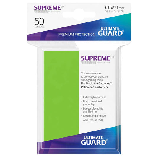 Ultimate Guard - Supreme UX Sleeves Standard Size - Light Green (50 Sleeves)