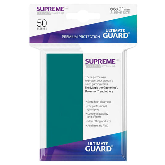 Ultimate Guard - Supreme UX Sleeves Standard Size - Petrol (50 Sleeves)