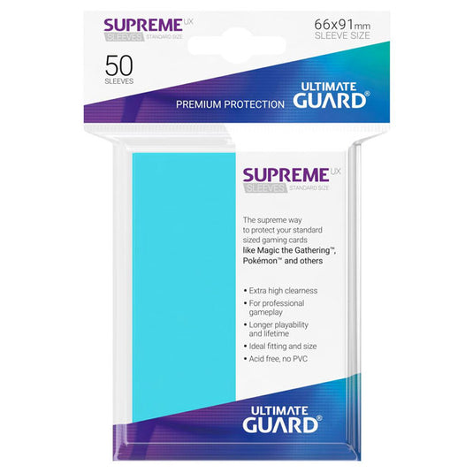 Ultimate Guard - Supreme UX Sleeves Standard Size - Aquamarine (50 Sleeves)