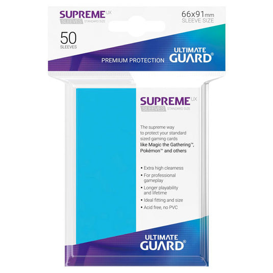 Ultimate Guard - Supreme UX Sleeves Standard Size - Light Blue (50 Sleeves)