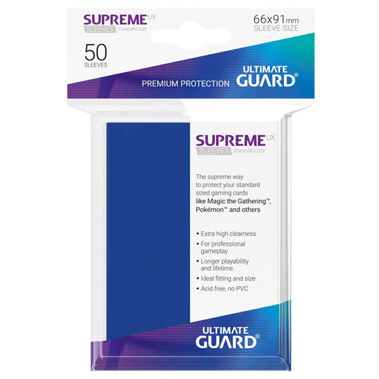 Ultimate Guard - Supreme UX Sleeves Standard Size - Blue (50 Sleeves)