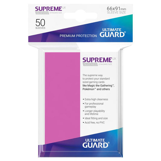 Ultimate Guard - Supreme UX Sleeves Standard Size - Pink (50 Sleeves)