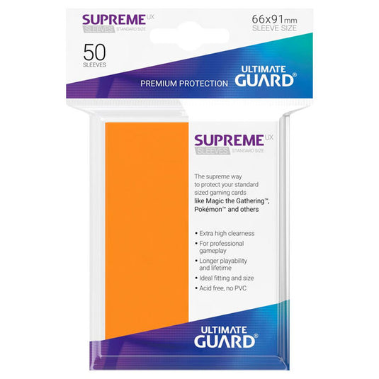 Ultimate Guard - Supreme UX Sleeves Standard Size - Orange (50 Sleeves)