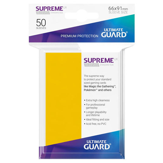 Ultimate Guard - Supreme UX Sleeves Standard Size - Yellow (50 Sleeves)