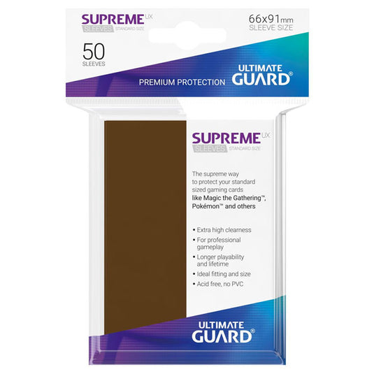 Ultimate Guard - Supreme UX Sleeves Standard Size - Brown (50 Sleeves)