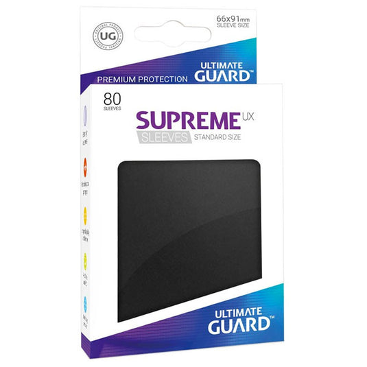 Ultimate Guard - Supreme UX Sleeves Standard Size - Black (80 Sleeves)