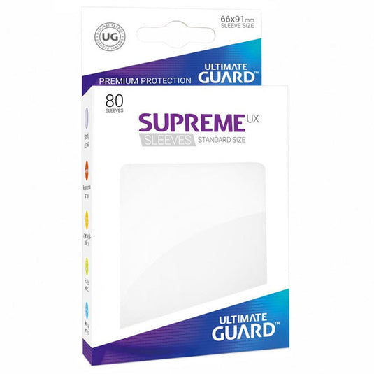 Ultimate Guard - Supreme UX Sleeves Standard Size - Clear (80 Sleeves)