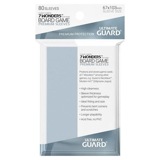 Ultimate Guard - Premium Soft Sleeves - Board Game Cards 7 Wonders (80)