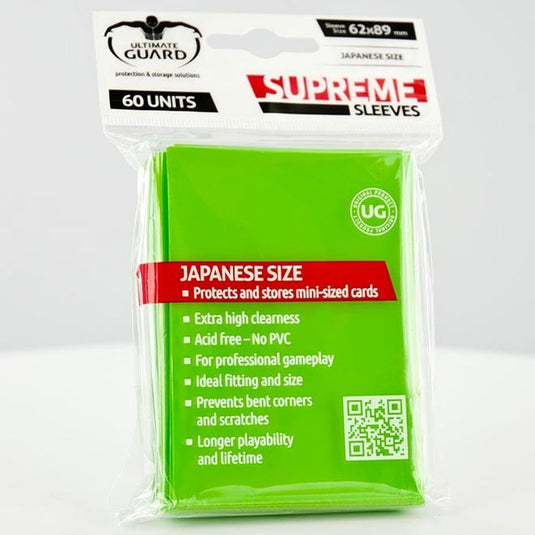Ultimate Guard - Supreme Sleeves  - 60 Small - Light Green