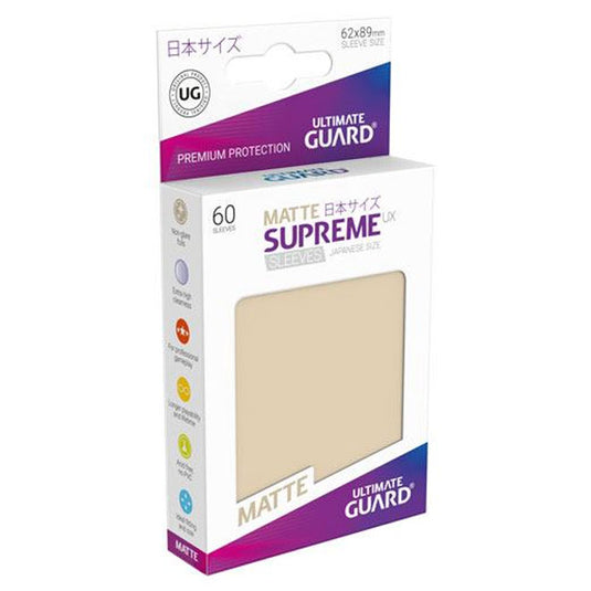 Ultimate Guard - Supreme UX Sleeves Japanese Size Matte - Sand (60 Sleeves)