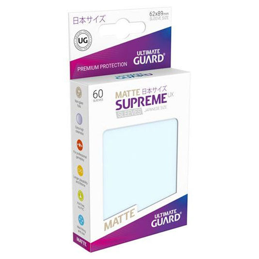 Ultimate Guard - Supreme UX Sleeves Japanese Size Matte - Transparent (60 Sleeves)