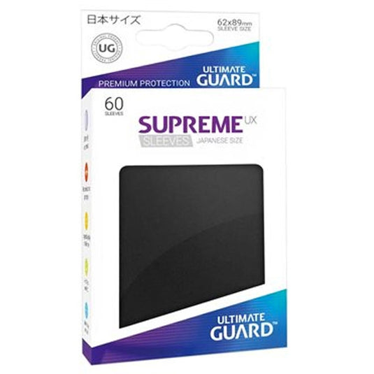 Ultimate Guard - Supreme UX Sleeves Japanese Size - Black (60 Sleeves)