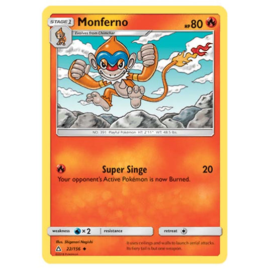 Pokemon - Sun & Moon - Ultra Prism - Monferno - 22/156