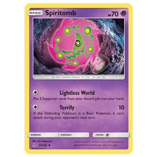 Pokemon - Sun & Moon - Ultra Prism - Spiritomb - 53/156