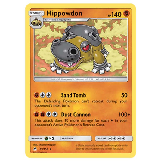 Pokemon - Sun & Moon - Ultra Prism - Hippowdon - 69/156
