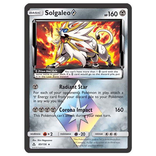 Pokemon - Sun & Moon - Ultra Prism - Solgaleo (Prism Star) - 89/156