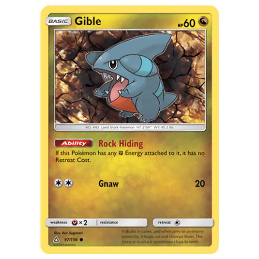 Pokemon - Sun & Moon - Ultra Prism - Gible - 97/156