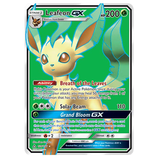 Pokemon - Sun & Moon - Ultra Prism - Leafeon-GX (Full Art) - 139/156